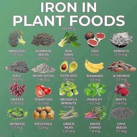 Foods With Iron, Foods High In Iron, Food Health Benefits, Brown Bread, Iron Rich Foods, Healing Food, Food Facts, Plant Based Protein, Plant Food