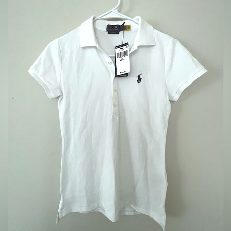 Class White Polo Xs, Slim Fit Never Worn, With Tags A Thinner Summer Material Made In Philippines White Polo Women, Ralph Lauren Shirt Women, Ralph Lauren Half Zip, Pink Polo Shirt, Chanel White, Polo Women, Polo Ralph Lauren Women, Coffee Sweatshirt, Polo Sport Ralph Lauren