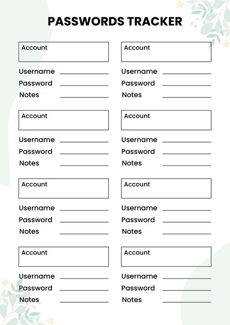 The eye-catching design of our Password Keeper printable adds a touch of excitement to your password management routine. Stay organized, stay secure, and regain control over your digital life with The Ultimate Password Keeper in a captivating colour edition. Never struggle with forgotten passwords again and enjoy the peace of mind that comes with efficient password management. Download this printable now from theprintables.in. Social Media Passwords, Craft Room Ideas On A Budget, Happy Planner Printables, Life Coach Business, Tech Organization, Password Keeper, Custom Ipad, Best Small Business Ideas, Planner Printables