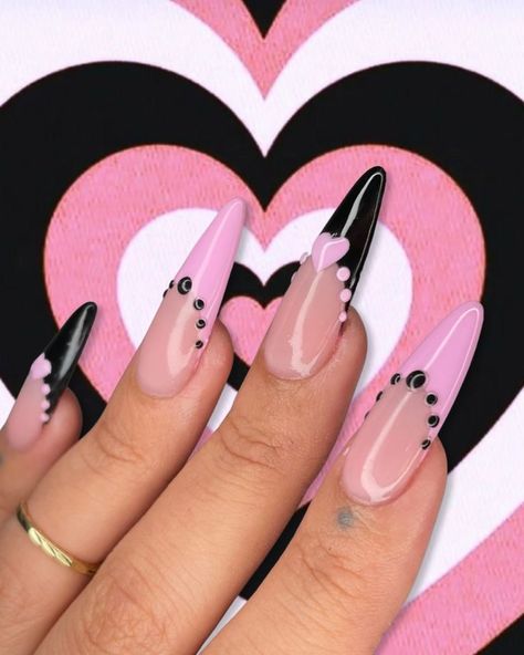 French Accent, May Nails, Grunge Nails, French Acrylic Nails, Really Cute Nails, Nails Only, 3d Heart, Dream Nails, Fire Nails