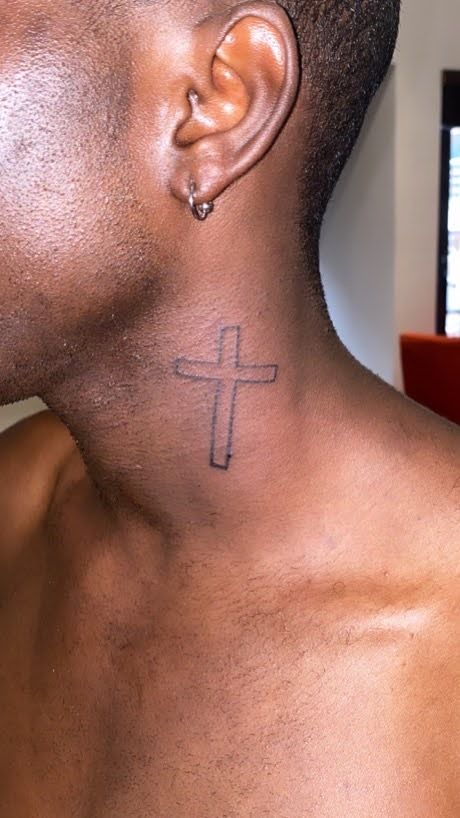 Cross Tattoos On Neck, Cross Neck Tattoo, Tattoo On Neck, Cross Tattoos, Cross Neck, Different Tattoos, Hand Tattoos For Guys, Celebrity Tattoos, Cross Tattoo