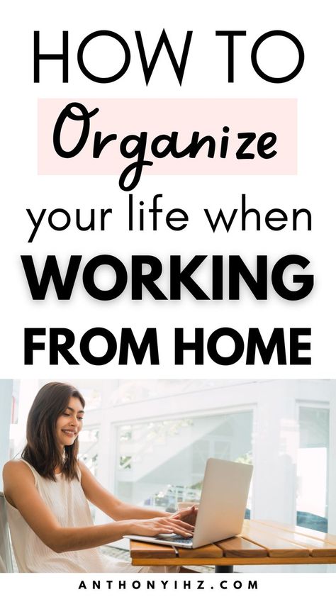 Are you looking for the best working from home tips? Need helpful tips to stay productive when working from home? In this post, you will learn how to organize your life when working from home, tips for working at home efficiently, plus the best productivity habits when you have to work at home. How To Work From Home Effectively How To Work Efficiently, Work From Home Schedule Example, How To Organize Your Work Day, Job Organization Tips, Benefits Of Working From Home, How To Work From Home Effectively, Tips For Working From Home, Work From Home Productivity Tips, Working From Home Routine