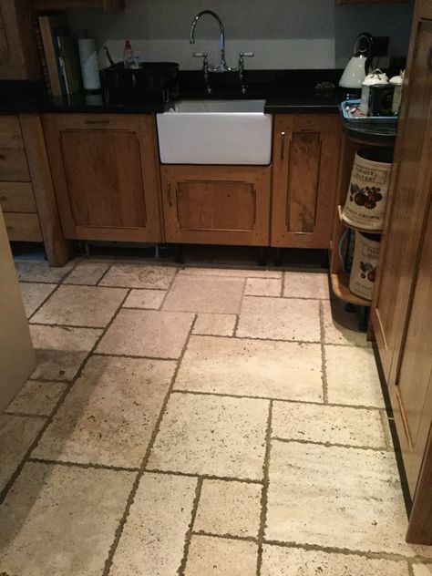 Travertine Floors Bathroom, Travertine Kitchen Floors, Travertine Kitchen, Travertine Bathroom, Travertine Floor, Travertine Floor Tile, Shower Cleaning, Stone Tile Flooring, Floor Restoration