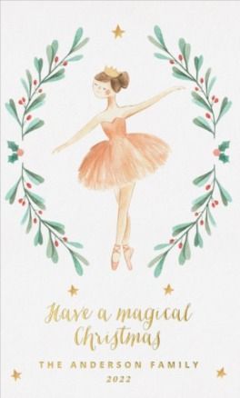 Ballerina Watercolor, Holiday Painting, Watercolor Christmas Cards, Colorful Christmas, Holiday Party Invitations, Childrens Christmas, Holiday Postcards, Christmas Party Invitations, Christmas Postcard