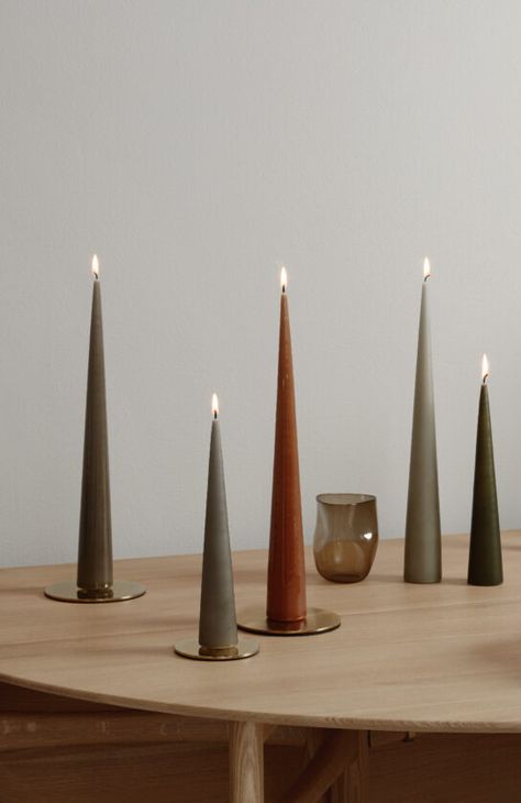 ester & erik - Slim candles Ester Erik Candles, Shape Candles, Candle Photography, Traditional Candle, Candle Arrangements, Candle Design, Xmas Dinner, Classic Candles, Traditional Candles