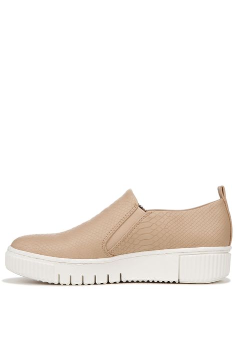 PRICES MAY VARY. Womens 24/7 casual slip on sneaker with a sporty white sole Platform sneaker with manmade upper with a round toe Women's slip on sneaker with pull tab and zip details All-Thru comfort: soft foam lining, arch support with memory foam, lightweight and flexible outsole with traction 1 3/4" heel platform sole with slight lug sole for traction and comfort Wide Width Slip On Shoes, Best Slip On Shoes For Women, Business Casual With Sneakers Women, Sneakers For Work, Women Slip On Sneakers, Shoes Stylish, Soul Shoes, Outfit Looks, Casual Slip On Shoes