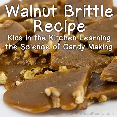 Walnut Brittle, Candy Science, Hard Candy Recipes, Bread Pull Apart Recipes, Learn Science, Making Candy, Kids In The Kitchen, Brittle Recipes, Walnut Recipes