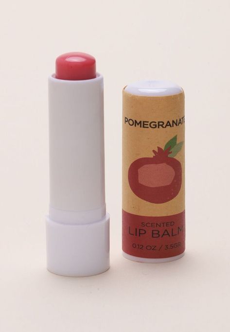 Pomegranate Lip Balm, College Dorm Room Inspiration, Scented Lip Balm, Food Infographic, Pink Fruit, Dorm Room Inspiration, Makeup Items, Birthday Wishlist, Your Lips