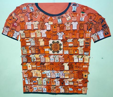 Kindergarten Orange Shirt Day, Orange Shirt Day Art For Kids, Orange Shirt Day Crafts, Orange Shirt Day Bulletin Board, Orange Shirt Day Activities Kindergarten, Orange Shirt Day Art, Orange Shirt Day Activities, Aboriginal Activities, Reconciliation Week