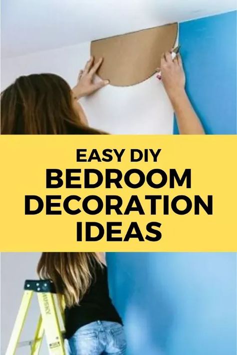 If you're decorating your bedroom on budget you'll like this easy accent wall idea. This cheap decoration idea doesn't require paint and is quick to create. you can even work on it as a couple. #accentwall #bedroom #diy Easy Diy Mirror Frame, Diy Wood Wall Decor, Wall Bedroom Diy, Installing Wainscoting, Mirror Frame Diy, Diy Accent Wall, Dopamine Decor, Led Color Changing Lights, Accent Wall Bedroom