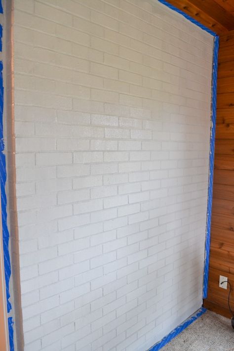 Learn how to paint an interior brick wall the easiest way possible! This interior brick wall idea can be great for sunrooms, living rooms, kitchens, and more! Painted bricks are a fun way to update a space and we painted our brick wall a great white gray to modernize and brighten our office / sun room. #brickwall #gray #DIY #livingroom Interior Painted Brick, Painting Brick Wall Interior, Painting Brick Interior Wall, Painted Brick Interior Wall, Painting Brick Interior, Painted Brick Wall Interior, Interior Brick Wall Ideas, Painted Brick Interior, Interior Brick Walls