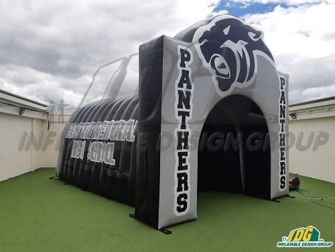 Eastside Panthers Custom Inflatable Tunnel and Arch Entrance, High School, Arch, ? Logo, Sports, Purple, Design