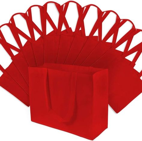 ZENPAC 12 Pack 16x6x12 Red Gift Bags, Christmas Reusable Bags, Tote Bags with Handles, Large Gift Bags for Presents, Gift Wrap, Holiday, Shopping, Grocery Bags. Small Business, Merchandise, in Bulk Christmas 2023 Winter 2023 Christmas Decorations Christmas Decor Xmas 2023 Xmas Decor Cute Santa Snow November December 2023 Friendsgiving Home Decor Home Inspo Merry Christmas Happy Christmas Gift Present Retail Shopping Bags, Retail Bags, Merchandise Bags, Reusable Gift Bags, Cheap Crafts, Wedding Gift Bags, Large Gift Bags, Fabric Tote Bags, Red Gift