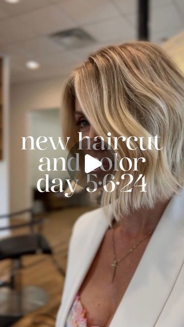 Jocelyn McClellan on Instagram: "BLONDE BOB - LOW MAINTENANCE Bob! Why? Watch to the end to see the before and after… why? Because the before will show you that the bob I had before (more edgy) as it grew out the ends were more piecey. This one will grow out more blunt because of how it was cut.   As far as the color is concerned @emilycooper_hair matched the color to my roots for the darker blonde and it will grow out beautifully and it shows so much dimension- that’s awesome for a cut that doesn’t have a ton of texture because the more dimension can help the cut look like it has more going on even though it’s so simple.  Blunt bob- minimal texture (focus only to help remove bell shape within a bob) and keep it simple - and since we chose a bob with less texture, once it grows it won’t ch Lived In Blonde Bob, Low Maintenance Bob, Bleach Blonde Bob, Bouncy Bob, Darker Blonde, Jocelyn Mcclellan, Bobs Video, Bronde Bob, Blond Bob