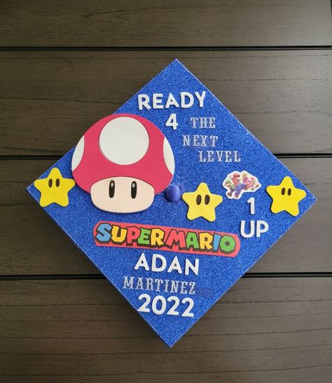 Mario Graduation, Vpk Graduation, Pre K Graduation, Grad Hat, Diy Graduation Cap, Preschool Projects, Kids Graduation, Preschool Graduation, Graduation Diy