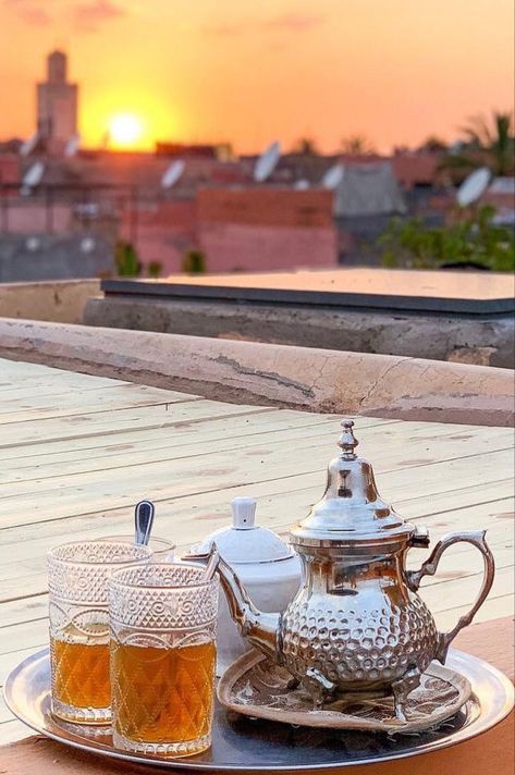 Moroccan Aesthetic, Moroccan Cooking, Moroccan Mint Tea, Red City, Visit Marrakech, Marrakech Travel, Mediterranean Lifestyle, Moroccan Food, Mint Tea