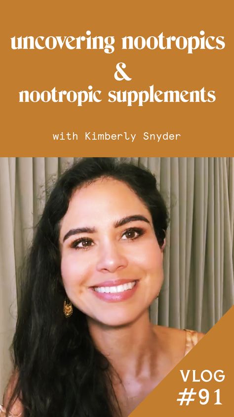 In this first part of my 2 part VLOG series, I’ll introduce you to the world of Nootropics. I’ll explain about the different benefits of nootropics, and give you my insights on the very popular question, ‘which nootropic supplements are useful?’... Nootropics Benefits, Nootropics Supplements, Kimberly Snyder, Herbs For Health, Vegan Lifestyle, Nutritional Supplements, Healthy Tips, Health And Nutrition, To The World