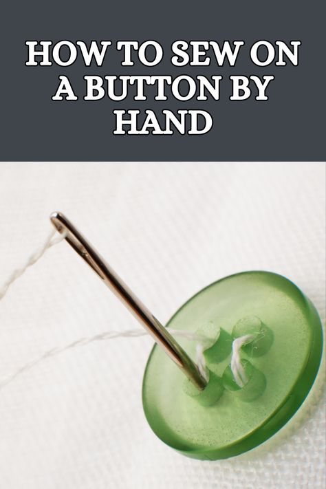 Learn the art of how to sew on a button by hand with our detailed tutorial. Follow step-by-step instructions to choose the right needle and thread, secure the button in place, and create strong stitches for durability. Master different button styles and fabrics for a professional finish. Elevate your sewing skills and ensure your garments stay stylish and functional with this essential technique. Sew On A Button, Sew A Button, Sewing Skills, A Button, How To Sew, Sewing A Button, Learn To Sew, Sew On, Needle And Thread