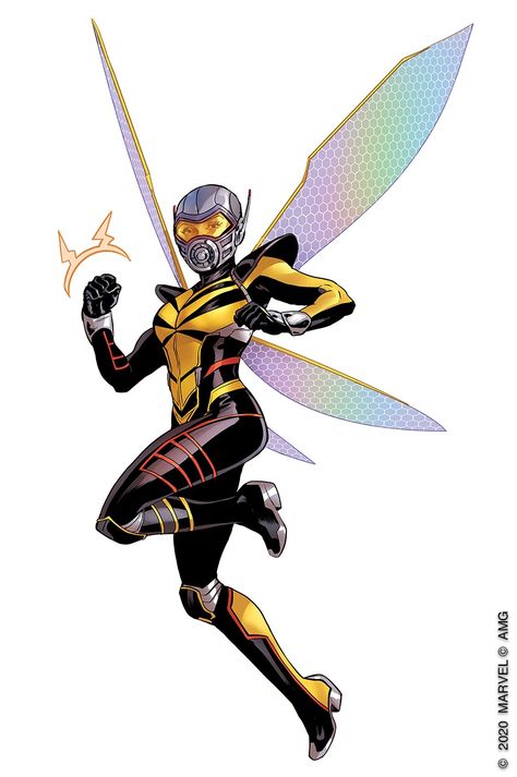 Marvel Wasp, Marvel Concept Art, Marvel Character Design, Marvel Cards, Marvel Heroines, Marvel Superheroes Art, Avengers Characters, Avengers Art, Marvel Characters Art