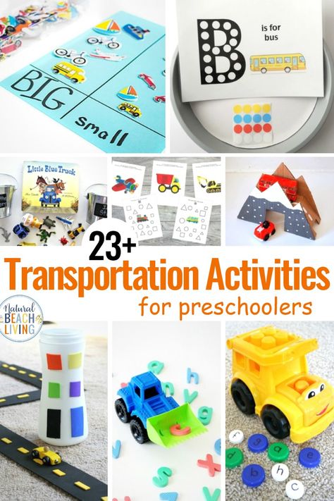 These Preschool Transportation Activities give your children the opportunity for hands-on learning activities. Transportation Theme Preschool Activities, Transportation Activities for Preschool, Driving cars and trucks down ramps, flying airplanes, and even building boats can be a part of their preschool transportation theme. #preschool #preschoolers Transportation Activities For Preschoolers, Air Transportation Preschool, Transport Eyfs, Transportation Science, Preschool Transportation, Transportation Preschool Activities, Transportation Theme Preschool, Esl Ideas, Transportation Unit