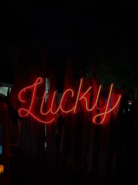 Lucky Neon Sign, Lucky Astetic, Cherry Neon Sign, Mid Twenties Aesthetic, Jackpot Aesthetic, Lady Luck Aesthetic, Vintage Vegas Aesthetic, Fire Sign Aesthetic, Led Sign Aesthetic