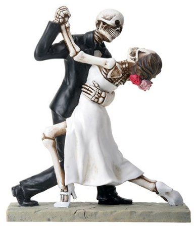 Day of The Dead Skeleton Skull Bride & Groom Wedding Ballroom Dancing Statue Figurine Halloween Wedding Cakes, Funny Wedding Cakes, Funny Wedding Cake Toppers, Skeleton Couple, Dancing Day, Dancing Skeleton, Goth Wedding, Wedding Cake Table