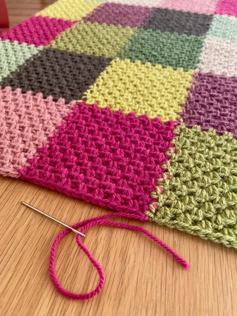 Rainforest Crochet, Crochet Patchwork Squares, Crochet Swirl, Crochet Patchwork Blanket, Squares Blanket, Patchwork Squares, Modern Crochet Blanket, Scrap Yarn Crochet, Crochet Square Blanket