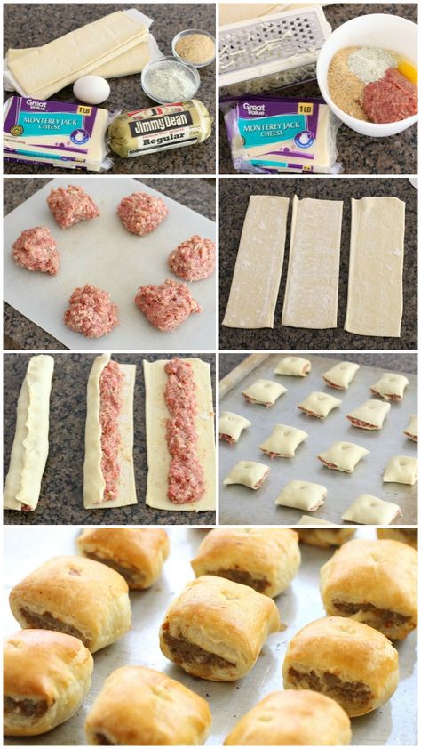 Sausage Puff Pastry, Sunday Funday Food, Meatball Bites, Sausage Roll Recipe, Meatballs Marinara, Happy Hour Appetizers, Freezer Meal Planning, Sausage Roll, Healthy Appetizer Recipes