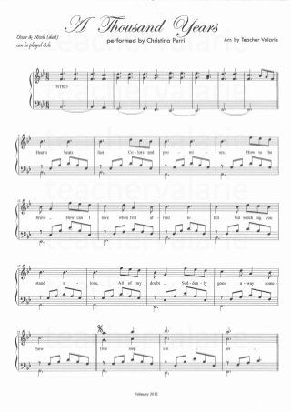 82768309 a thousand years christina perri piano sheet music score 131… A Thousand Years Piano Sheet Music, A Thousand Years Piano, A Thousand Years Christina Perri, Thousand Years Christina Perri, Thousand Years Piano, Piano Music With Letters, Cello Sheet Music, Harp Music, Celtic Harp