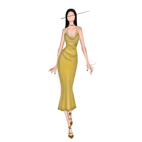 Dress Illustration, Slip Dress, Fashion Outfits, Illustrations