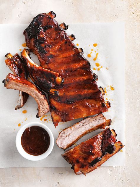 Sticky Tomato Relish And Maple Pork Ribs | Donna Hay Ribs Photography, Maple Pork, Sticky Pork Ribs, Slow Cooked Ribs, Donna Hay Recipes, Short Ribs Slow Cooker, Ribs In Oven, Sticky Pork, Beef Short Rib Recipes