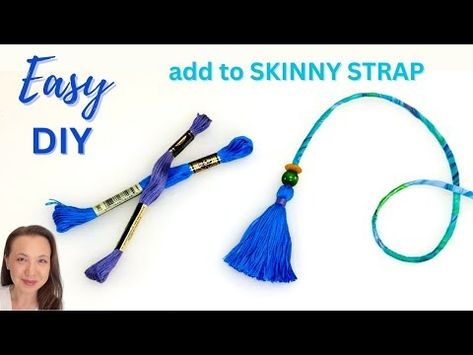 How to add a Tassel to a Skinny Strap or Cord - Easy DIY Tassel - YouTube Hidden Knot, Diy Tassel Necklace, Tassels Tutorials, Diy Jewelry Display, Diy Tassel, Jewelry Display, Beaded Tassels, Diy Beads, Jewellery Display