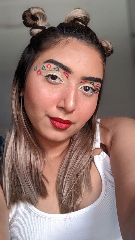 #pokemon #pokemonmakeup Pokemon Inspired Makeup, Pokemon Makeup, Inspired Makeup, Pretty Makeup, Makeup Inspo, Makeup Inspiration, Pop Art, Pokemon, Nose Ring