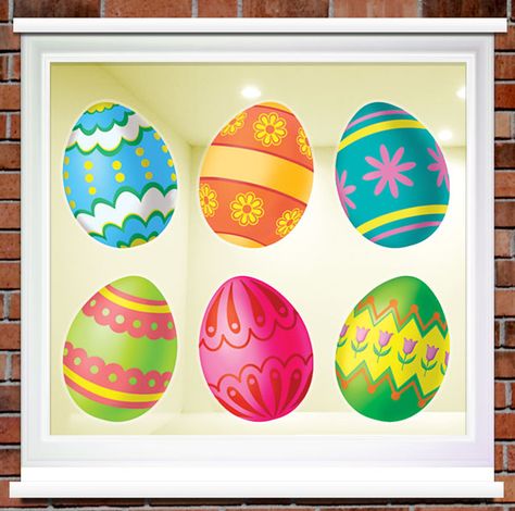 easter easter egg window clings - 11cm £1.99 each Easter Egg Designs, Easter Egg Painting, Scrapbooking Stickers, Egg Painting, Coloring Easter Eggs, Egg Designs, Easter Design, Easter Colors, Easter Egg Decorating