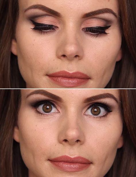 How To Apply Makeup For Deep-Set Eyes Deep Set Eyes Makeup, Amazing Wedding Makeup, Trendy Eyeshadow, Deep Set Eyes, Smokey Eyeliner, Wedding Makeup Tips, Makeup For, Hooded Eye Makeup, Apply Makeup