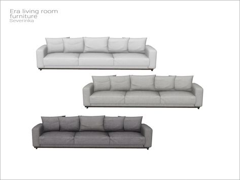 Soft sofa 3-seater Found in TSR Category 'Sims 4 Sofas & Recliners' Resource Furniture, Sims 4 Tsr, Die Sims 4, Sofa Recliner, Sims 4 Bedroom, Casas The Sims 4, Soft Sofa, Sims Four, Sims4 Clothes