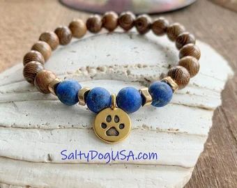 BEACHY BOHO Bracelets & Nurse Tees Unisex Gift by SaltyDogUSA Boho Charm Bracelet, Memorial Beads, Mother Daughter Bracelets, Animal Bracelet, Pet Memorial Jewelry, Paw Print Charm, Pet Sympathy, Pet Loss Gifts, Love Your Pet