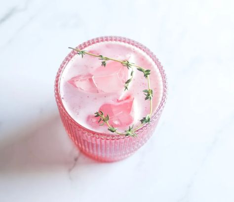 This Hibiscus Mocktail is a delightful and vibrant drink that combines the flavors of sweet strawberries, aromatic thyme, and tangy hibiscus. It’s the perfect non-alcoholic beverage to enjoy on a sunny day or as a refreshing treat at any time. This will be on repeat for me on the hot summer days ahead! Why a […] The post Hibiscus Mocktail appeared first on Don't Skip the Cookie. Hibiscus Coconut Drink, Hibiscus Mocktail Recipe, Herbal Mocktails, Hibiscus Mocktail, Hibiscus Tea Benefits, High Carb Low Fat Vegan, Forest Food, Thyme Simple Syrup, Hibiscus Drink