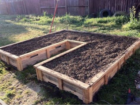 Pallet Gardening, Diy Garden Bed, Building Raised Garden Beds, Pallet Garden Furniture, Raised Flower Beds, Vegetable Garden Raised Beds, Garden Pallet, Building A Raised Garden, Shipping Pallets