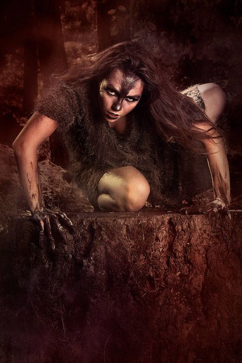 The Hunt by michellemonique Female Werewolf, Female Werewolves, Special Fx Makeup, Werewolf Art, She Wolf, Fx Makeup, Wild Creatures, Classic Monsters, Wild Woman