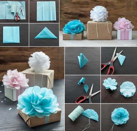 Diy Fleur, Săpunuri Handmade, Paper Pom Pom, Pom Pom Flowers, Diy Pom Poms, Presente Diy, Diy Flores, Tissue Paper Pom Poms, Paper Pom Poms