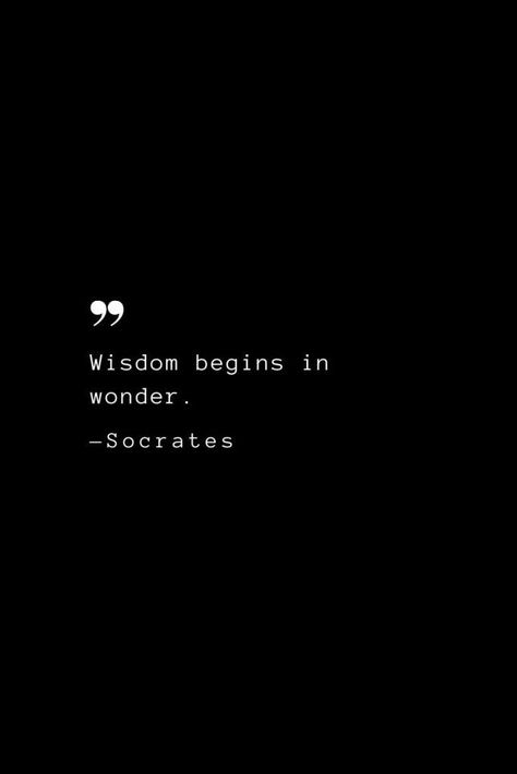 Wisdom Begins In Wonder, Philosophy Quotes Deep, Philosopher Quotes, Words Wisdom, Socrates Quotes, Stoicism Quotes, Western Philosophy, Life Wisdom, Stoic Quotes