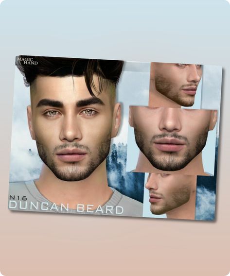 Sims 4 Facial Hair CC: Duncan Beard N16  Patreon  By Magichand Male Sims 4 Cc Facial Hair, Sims 4 Beard Cc, Sims 4 Facial Hair Cc, Sims 4 Beard, Cc Face, Hair Ts4, Deep Winter Palette, Stubble Beard, Mens Body