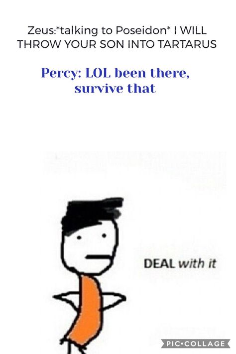 Percy Jackson Deal With It, Persassy Deal With It, Percy Jackson Comics, Zio Rick, Persassy Jackson, Frank Zhang, Piper Mclean, Seaweed Brain, Peter Johnson