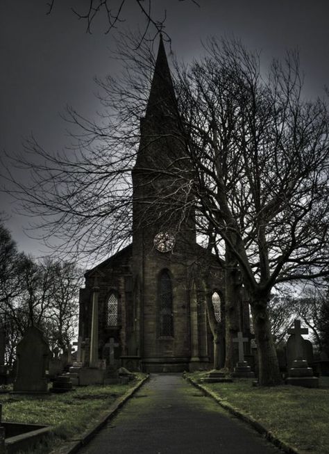 The Church Cementary Photo Aesthetic, Creepy Beautiful, Old Cemetery, Haunted Graveyard, Cemetery Headstones, Abandoned Church, Old Cemeteries, Cemetery Art, Old Churches