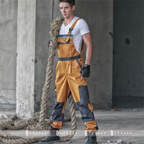 Aliexpress.com : Buy M L XL XXL 3XL men suits factory yellow work vest safety blue workwear security uniform unisex mechanic clothes working overalls from Reliable clothes fall suppliers on 90s  | Alibaba Group Mechanic Clothes, Mechanic Jumpsuit, Security Uniforms, Romper Men, Work Overalls, Mens Work Outfits, Overalls Plus Size, Overalls Men, Safety Clothing