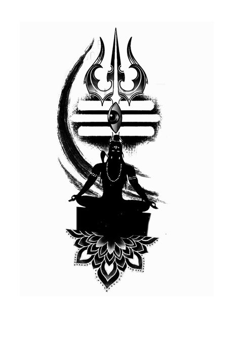 Shiva Coverup Tattoo Design, Mahadev Back Tattoo, Maha Dev Tattoo, Shivling Tattoo Design, Lord Shiva Tattoo For Men On Arm, Siva Tattoo Designs, Shiv Mantra Tattoo, Hindu God Tattoo, Shiv Tattoo For Men