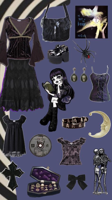 Monster High Aesthetic Outfit, Young Justice, Goth Outfits, Monster High, Aesthetic Clothes, Little One, Outfit Inspirations, Cute Outfits, Style Inspiration