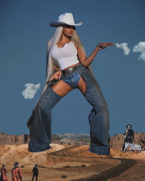 Beyonce Costume, Cowgirl Photoshoot, Beyonce Fans, Queen Bee Beyonce, Beyonce Outfits, Cowgirl Style Outfits, Cowboy Aesthetic, Cowgirl Look, Black Cowgirl