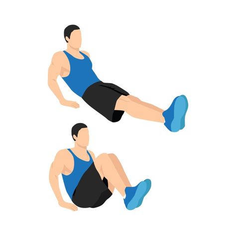 Man doing leg pull in knee up. flat vector illustration isolated on white background. Abdominals exercise Partial Curl Up Exercise, Knee Pull Ins, Exercise Images, Knee Up, Flat Vector Illustration, Flash Card, Flat Vector, Stretching, The Man